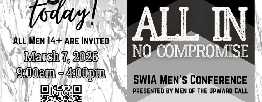 Men from across Red Oak and the surrounding area are invited to the Southwest Iowa Men’s Conference on Saturday, March 7, hosted at Faith Community Church (