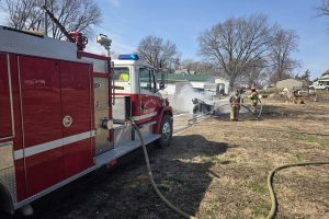 UTV fire reported in Villisca Saturday morning