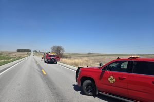 The Emerson Fire Dept was dispatched to 2 separate fires south of Emerson on HWY 59