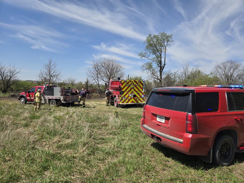 On Monday April 20 at 2:26 p.m. the Red Oak Fire Dept was dispatched to the 1400 block of J Ave