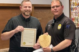 Red Oak Police Chief, Justin Rhamy recognized for 10 years of service