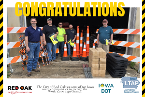 Red Oak Receives Work Zone Sign Grant