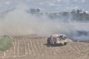 Essex and Red Oak Fire Departments were dispatched to the 1300 block of K Ave (rural Essex) on a reported grass/field fire near a residence