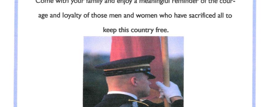 Montgomery County Court of Honor Memorial Day Program, Monday May 25, 10:45 AM
