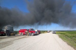 Area Fire Crews Respond to Large Building Fire Near Griswold