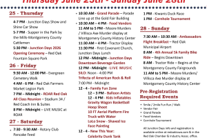 Red Oak Junction Days June 25-28 with a weekend full of activities