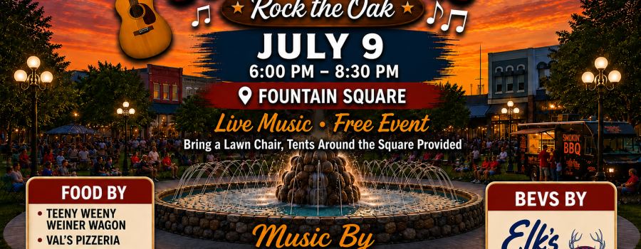 Red Oak Summer Jam Fans!!   FREE Concert TONIGHT Thursday, July 9 from 6:00-8:30pm