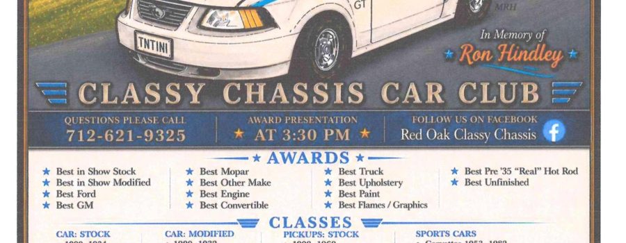 49th Annual Red Oak Car Show Saturday August 15