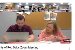 Unauthorized Images Disrupt Red Oak City Council Zoom Feed