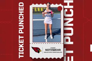 Nothwehr punches a state ticket as Clarinda hosts team tennis regionals Saturday