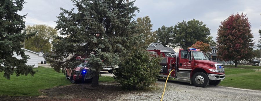 Area Crews Respond to a Structure Fire in Elliott