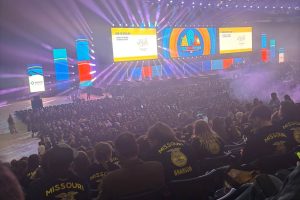 Southwest Valley FFA Advisor Blake Anderson and four students phoned in from the road after the 99th National FFA Convention in Indianapolis