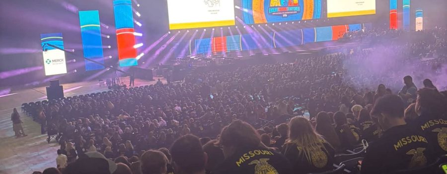 Southwest Valley FFA Advisor Blake Anderson and four students phoned in from the road after the 99th National FFA Convention in Indianapolis
